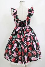 画像3: Angelic Pretty / Fresh Strawberry Diner ジャンパースカート Free ブラック H-26-05-11-007-AP-OP-NS-ZH (3)