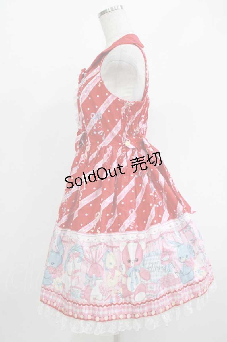 画像2: Angelic Pretty / MELODY TOYS襟付ジャンパースカートSet Free アカ H-26-05-11-009-AP-OP-NS-ZH (2)