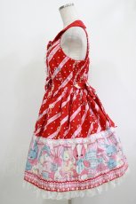 画像2: Angelic Pretty / MELODY TOYS襟付ジャンパースカートSet Free アカ H-26-05-11-009-AP-OP-NS-ZH (2)