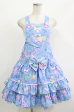 画像1: Angelic Pretty / Jelly Candy Toysハートサロペット Free ブルー H-26-05-11-013-AP-OP-NS-ZH (1)
