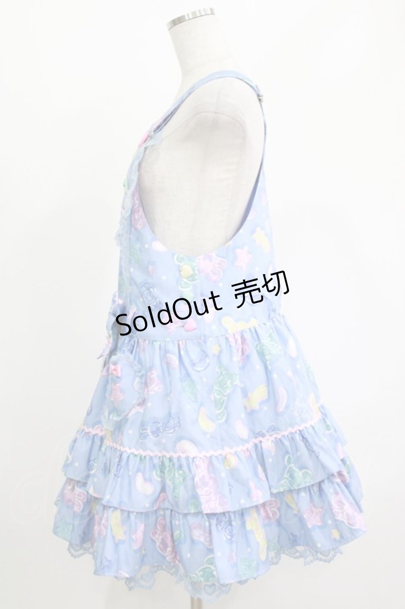 画像2: Angelic Pretty / Jelly Candy Toysハートサロペット Free ブルー H-26-05-11-013-AP-OP-NS-ZH (2)