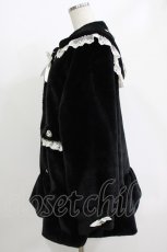画像2: DearMyLove / バックレースアップビジューセーラーファーコート M ブラック H-26-05-11-015-GO-CO-NS-ZH (2)