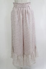 画像1: Ank Rouge / 花柄シフォンワイドパンツ M ピンク H-26-05-11-019-CA-PA-NS-ZH (1)