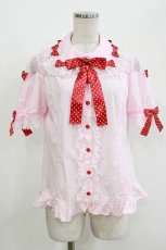 画像1: Angelic Pretty / スカラップチュールブラウス Free ピンク H-26-05-11-024-AP-BL-NS-ZH (1)