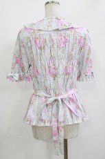 画像3: metamorphose / 【プラスサイズ】シャーロットスクエアあき半袖ブラウス プラスサイズ ミント H-26-05-11-025-ME-BL-NS-ZH (3)