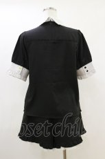 画像2: DearMyLove / 薔薇胸元開きブラウス M ブラック H-26-05-12-055-EL-BL-NS-ZH (2)