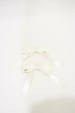 画像1: BABY,THE STARS SHINE BRIGHT / Mignonette Fleurie サテンリボンクリップ  オフ白 H-26-05-12-009-BA-AC-NS-ZH (1)