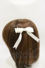 画像2: BABY,THE STARS SHINE BRIGHT / Mignonette Fleurie サテンリボンクリップ  オフ白 H-26-05-12-009-BA-AC-NS-ZH (2)