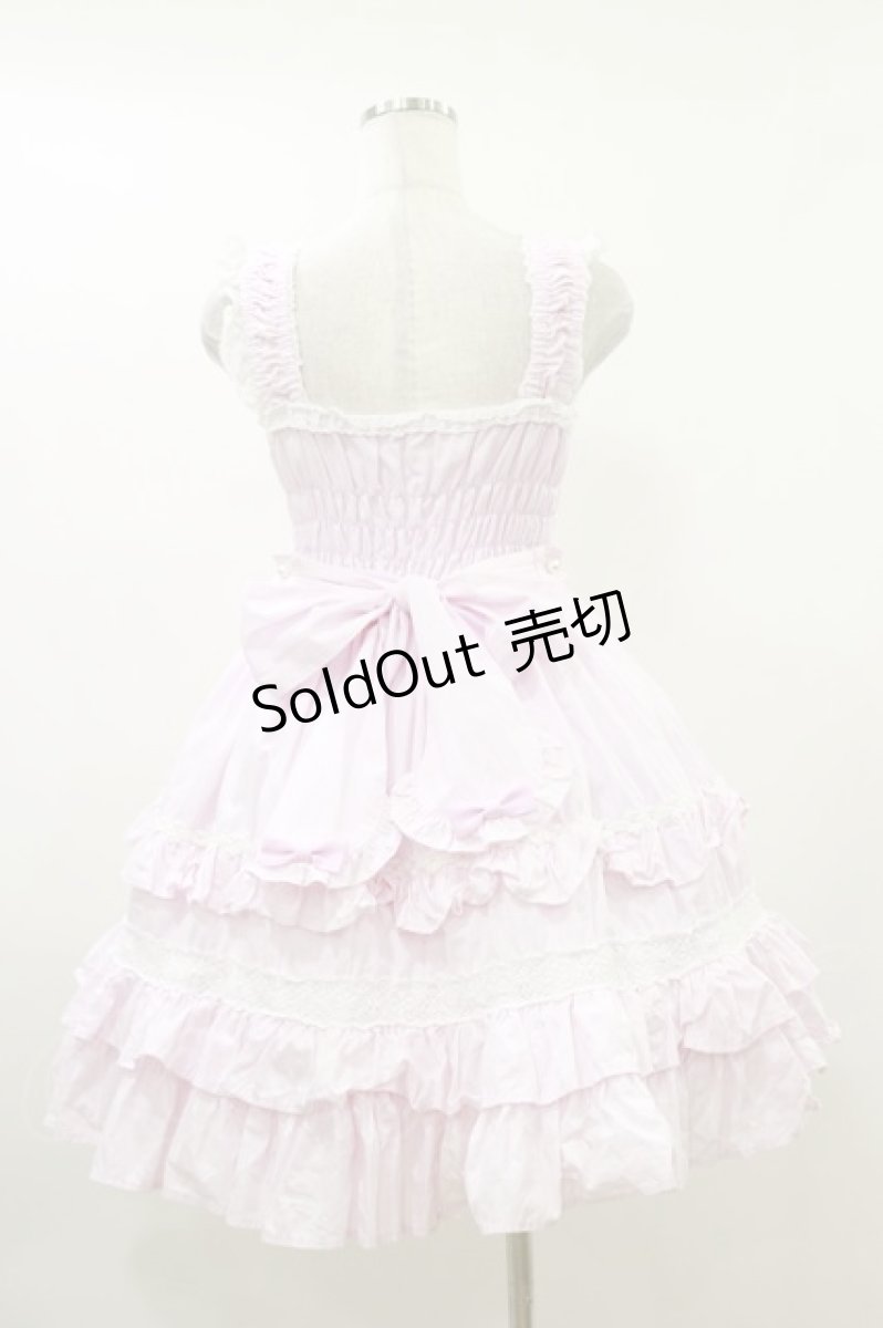 画像2: Angelic Pretty / ぷくぷくハニーシャーリングジャンパースカート Free ピンク H-26-05-12-064-AP-OP-NS-ZH (2)