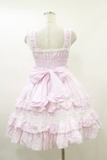 画像2: Angelic Pretty / ぷくぷくハニーシャーリングジャンパースカート Free ピンク H-26-05-12-064-AP-OP-NS-ZH (2)