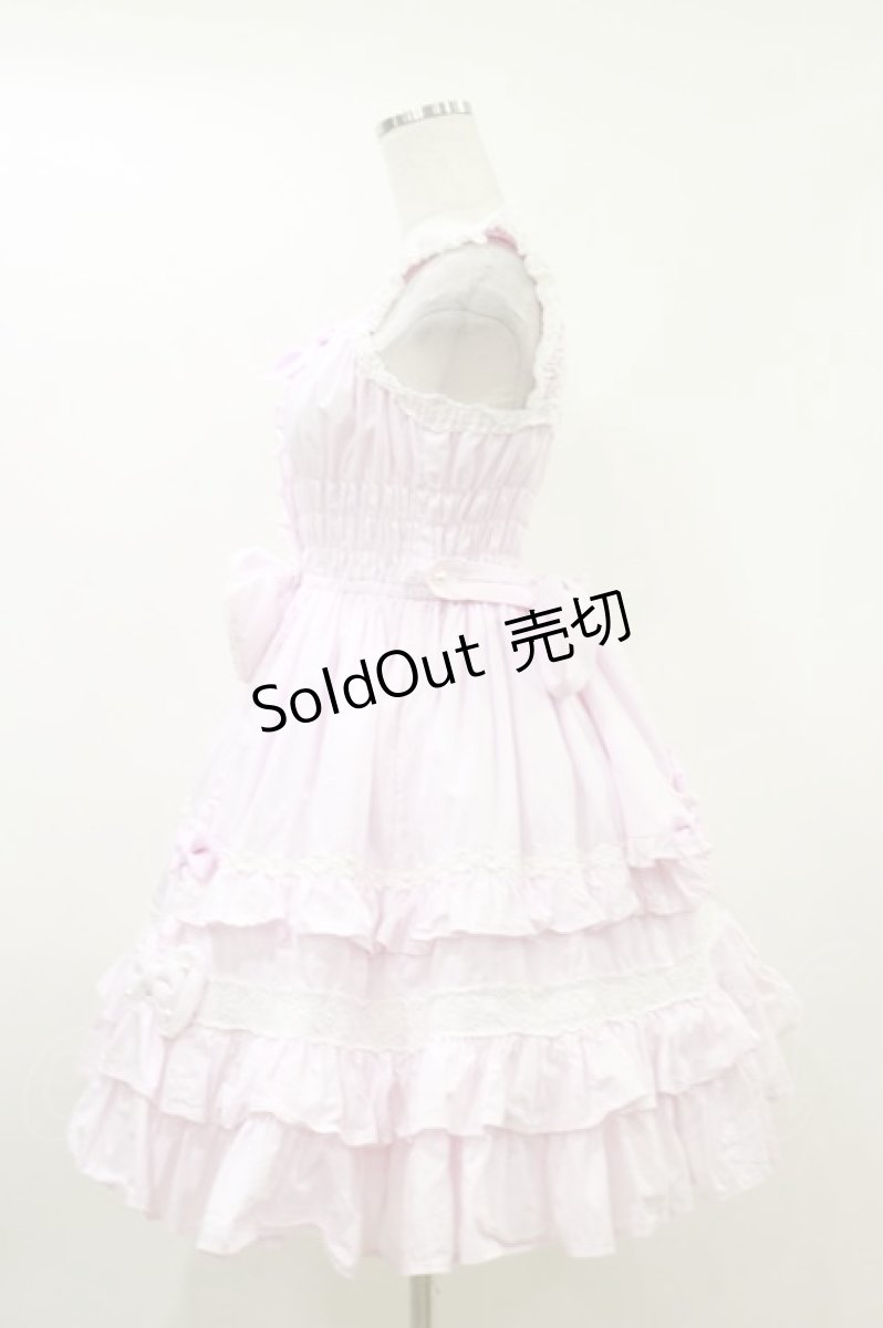画像3: Angelic Pretty / ぷくぷくハニーシャーリングジャンパースカート Free ピンク H-26-05-12-064-AP-OP-NS-ZH (3)