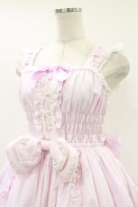 画像4: Angelic Pretty / ぷくぷくハニーシャーリングジャンパースカート Free ピンク H-26-05-12-064-AP-OP-NS-ZH (4)
