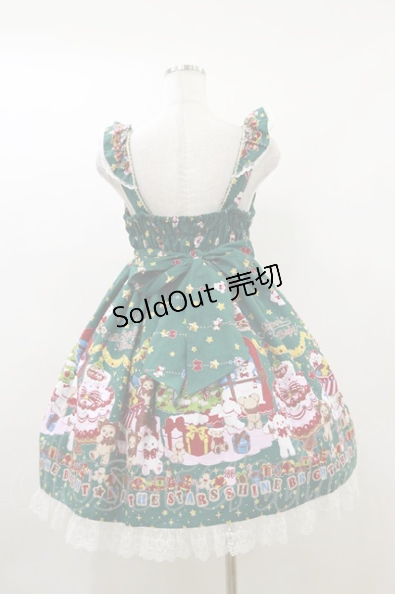画像2: BABY,THE STARS SHINE BRIGHT / くみゃちゃんのDokiDoki Christmas Party柄ジャンパースカートII Free グリーン H-26-05-12-067-BA-OP-NS-ZH (2)