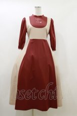 画像1: Maison de FLEUR Petite Robe canone / お鍋のぞきこむワンピース S レッド H-26-05-12-072-EL-OP-NS-ZH (1)