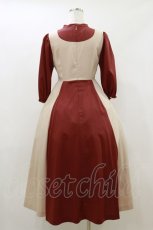画像2: Maison de FLEUR Petite Robe canone / お鍋のぞきこむワンピース S レッド H-26-05-12-072-EL-OP-NS-ZH (2)