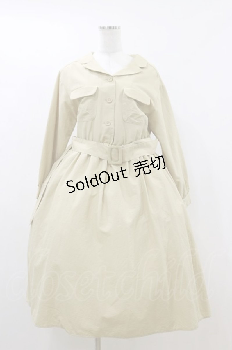 画像1: an another angelus / アウトポケット開襟シャツワンピース Free L/BEIGE H-26-05-12-074-CA-OP-NS-ZH (1)