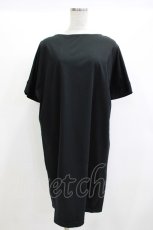 画像1: Na+H / バックベルト半袖ワンピース  黒 H-26-05-12-1027-PU-OP-KB-ZH (1)