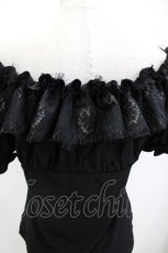 画像4: Qutie Frash / オフショルフリルパフカットソー  黒 H-26-05-12-1030-QU-TO-AK-ZH (4)