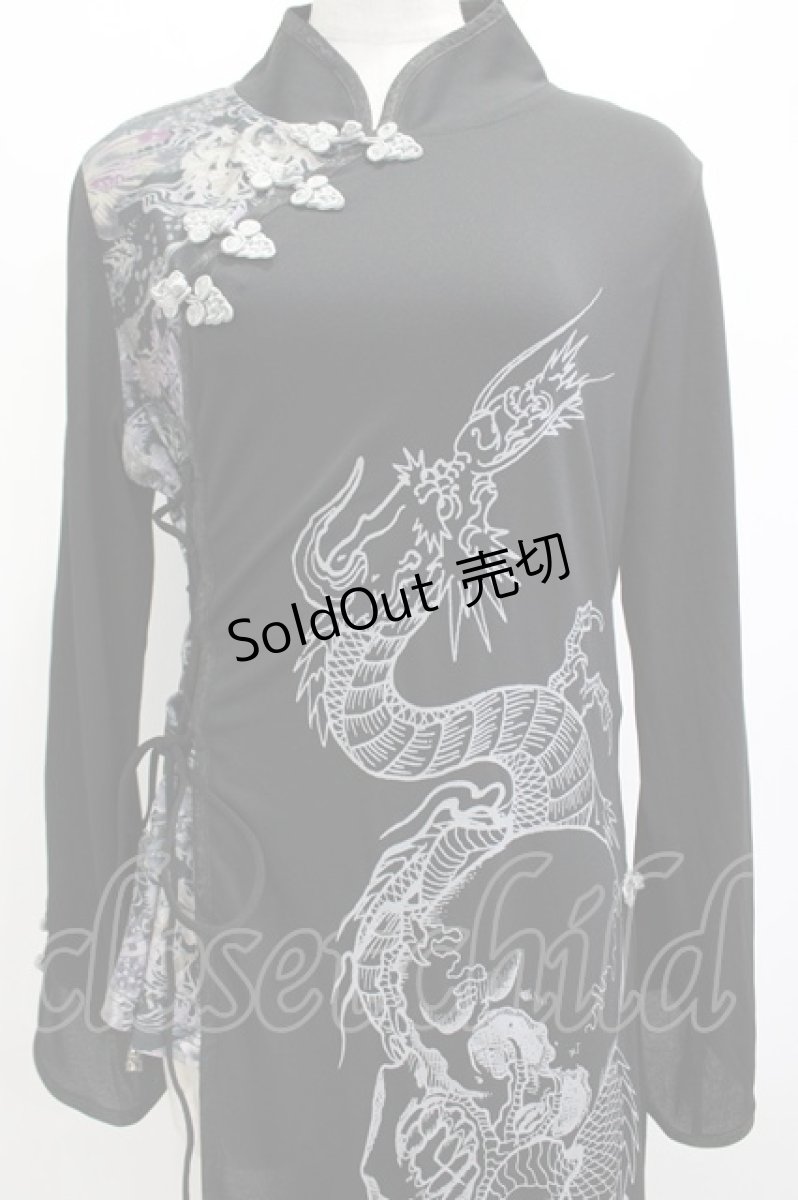 画像4: Qutie Frash / チャイナチュニック  黒 H-26-05-12-1031-QU-TO-AK-ZH (4)