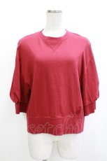 画像1: Jane Marple Dans Le Salon / Half puffy sleeve sweatshirt  ワイン H-26-05-12-1032-JM-TO-KB-ZH (1)