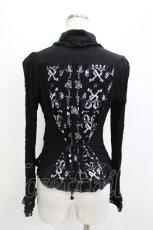 画像3: h.NAOTO / レース切替ブラウス  ブラック H-26-05-12-1035-HN-BL-KB-ZH (3)