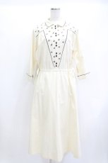 画像1: Jane Marple Dans Le Salon / Clover embroidery dress  バニラ H-26-05-12-1017-JM-OP-KB-ZH (1)