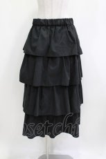 画像1: MARBLE / 4段フリルロングスカート S-L ブラック H-26-05-12-1021-GO-SK-KB-ZH (1)