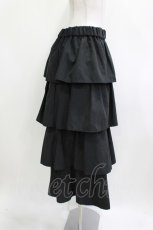 画像2: MARBLE / 4段フリルロングスカート S-L ブラック H-26-05-12-1021-GO-SK-KB-ZH (2)