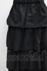 画像3: MARBLE / 4段フリルロングスカート S-L ブラック H-26-05-12-1021-GO-SK-KB-ZH (3)