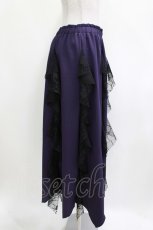 画像2: Qutie Frash / メッシュラインロングスカート  パープル H-26-05-12-1022-QU-SK-KB-ZH (2)