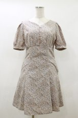 画像1: Fi.n.t / チョーカーリボン付き小花柄ミニワンピース Free PINK BEIGE H-26-05-12-079-CA-OP-NS-ZH (1)