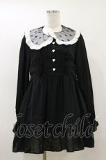 画像1: DearMyLove / ハートドットフリルワンピース M ブラック H-26-05-12-080-EL-OP-NS-ZH (1)
