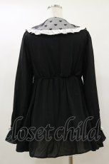 画像2: DearMyLove / ハートドットフリルワンピース M ブラック H-26-05-12-080-EL-OP-NS-ZH (2)