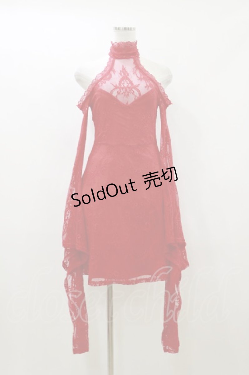 画像1: KILL STAR / レースワンピース XS 赤 H-26-05-12-083-SL-OP-AK-ZH (1)