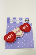画像1: Milky Cat（海外ロリータブランド） / クリップ  レッド H-26-05-12-022-LO-AC-NS-ZH (1)