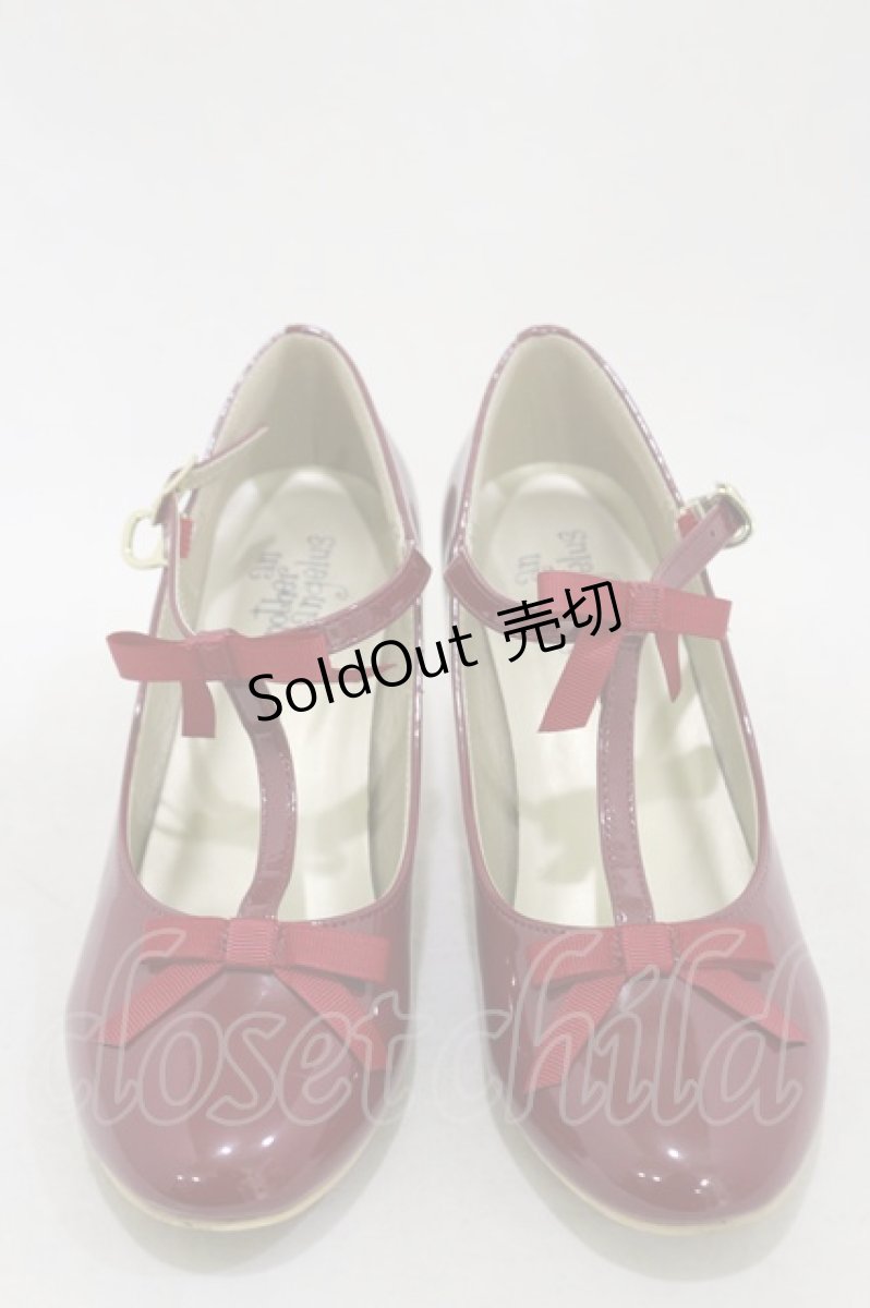画像1: an another angelus / Tストラップリボンパンプス M RED H-26-05-12-025-CA-SH-NS-ZH (1)