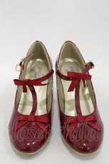 画像1: an another angelus / Tストラップリボンパンプス M RED H-26-05-12-025-CA-SH-NS-ZH (1)