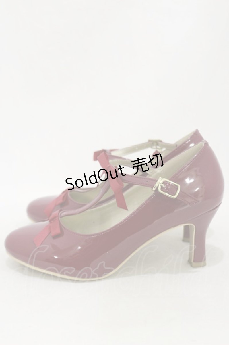 画像2: an another angelus / Tストラップリボンパンプス M RED H-26-05-12-025-CA-SH-NS-ZH (2)