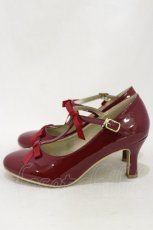 画像2: an another angelus / Tストラップリボンパンプス M RED H-26-05-12-025-CA-SH-NS-ZH (2)