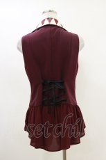 画像2: axes femme kawaii / ダイヤ柄ベスト M ワイン H-26-05-12-028-AX-TO-NS-ZH (2)