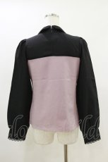 画像2: DearMyLove / レースアップタックブラウス M ピンク/ブラック H-26-05-12-039-EL-BL-NS-ZH (2)