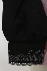 画像3: DearMyLove / レースアップタックブラウス M ピンク/ブラック H-26-05-12-039-EL-BL-NS-ZH (3)