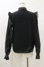 画像2: Rojita / ハート刺繍リボンブラウス Free ブラック H-26-05-12-044-LO-BL-NS-ZH (2)