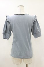 画像2: DearMyLove / 十字架フロントジップリブトップス M ブルー H-26-05-12-046-EL-TO-NS-ZH (2)