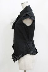 画像2: MARBLE / タイ付きノースリーブブラウス  黒 H-26-05-13-048-GO-BL-AK-ZH (2)