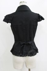 画像3: MARBLE / タイ付きノースリーブブラウス  黒 H-26-05-13-048-GO-BL-AK-ZH (3)