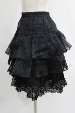 画像2: ATELIER BOZ / オーガンジーソフトパニエ  黒 H-26-05-13-052-EL-SK-AK-ZH (2)