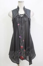 画像1: Rozen Kavalier / 刺繍ノースリーブチュニック  グレー H-26-05-13-054-OO-TO-KB-ZH (1)