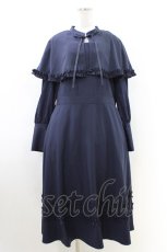 画像1: FLC / MINA*ケープワンピース 4L ネイビー H-26-05-13-1030-LO-OP-NS-ZH (1)