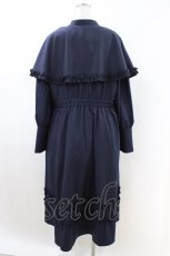 画像2: FLC / MINA*ケープワンピース 4L ネイビー H-26-05-13-1030-LO-OP-NS-ZH (2)